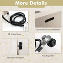 Valor 45,000 BTU Rectangular Terrazzo Fire Pit Table - White - Seasonal Overstock