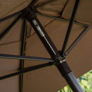 Carina 4pc Bistro Set with Folding Chairs Table and Umbrella - Black - Seasonal Overstock