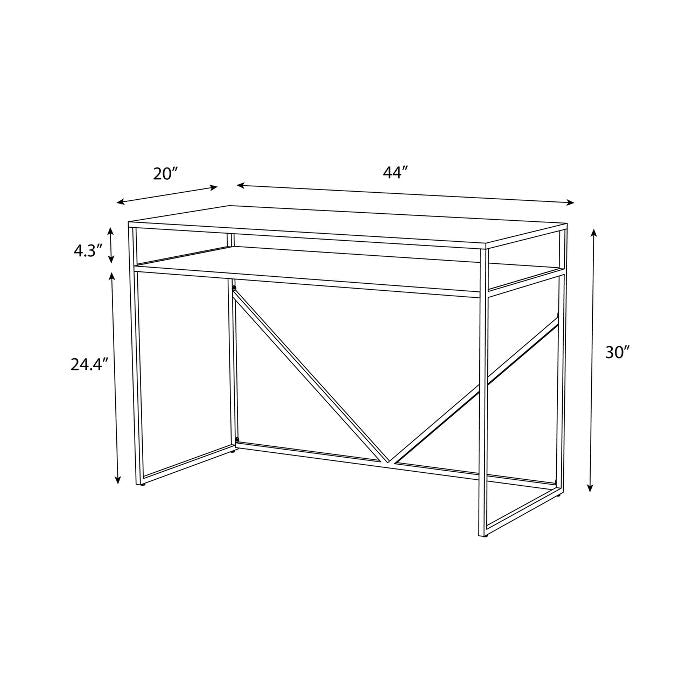 Project 62 Glasgow Metal Writing Desk with Storage - Black - Seasonal Overstock