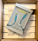 Case Pack of 12 - Heyday 6' Blue and White Braided Lighting to USB-C Cable - Seasonal Overstock