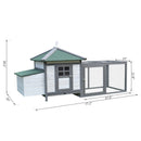 Timberland Trove 77" Small Animal Coop / Hutch - White & Grey - Seasonal Overstock