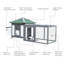 Timberland Trove 77" Small Animal Coop / Hutch - White & Grey - Seasonal Overstock