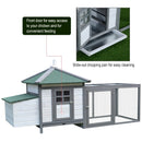 Timberland Trove 77" Small Animal Coop / Hutch - White & Grey - Seasonal Overstock