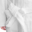 Unisex 100% Terry Cotton Cozy Soft Spa Robe - White - Seasonal Overstock