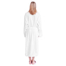 Unisex 100% Terry Cotton Cozy Soft Spa Robe - White - Seasonal Overstock