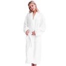 Unisex 100% Terry Cotton Cozy Soft Spa Robe - White - Seasonal Overstock