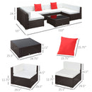 Patio Furniture, Wellington Shores 7pc Outdoor Sectional Sofa - Cream White - Seasonal Overstock