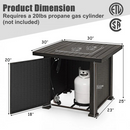 Noma 30" Square 50,000 BTU Fire Table with Cover - Bronze - Seasonal Overstock