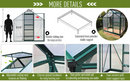 Greenhouses, 6.2' x 6.3' Walk-In Greenhouse with Aluminum Frame, Polycarbonate Panels, Sliding Door - Green - Seasonal Overstock