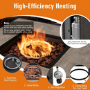 Surya 30" 50,000 BTU Fire Table with Ceramic Table Top - Black - Seasonal Overstock