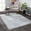 Paytyn Ivory / Blue Modern Area Rug by Casper Studio - Seasonal Overstock