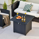 Arpina 50,000 BTU Square Black 32" Fire Table with Glass Stones - Seasonal Overstock