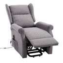 Arm Chairs, Recliners & Sleeper Chairs, Chelsea Grove Grey Wingback Lift Chair Recliner - Seasonal Overstock
