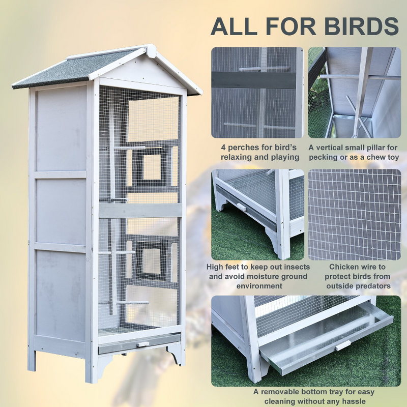 Avalon 63" Large Bird Cage Aviary - Seasonal Overstock