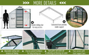 Greenhouses, 6.2' x 8.3' Walk-In Aluminum Frame Greenhouse with Polycarbonate Panels, Sliding Door - Green - Seasonal Overstock