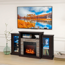 Townes Fireplace TV Stand with 16-Colour LED Backlights for TVs Up To 65-in - Dark Brown - Seasonal Overstock