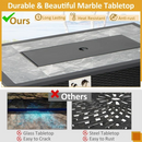 Branton 52" 50,000BTU Black Rattan Wicker Propane Fire Table with Lava Rocks and Cover - Seasonal Overstock