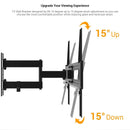 Wall Mounts, 26-55" Full Motion TV Wall Mount - Single Stud - Seasonal Overstock