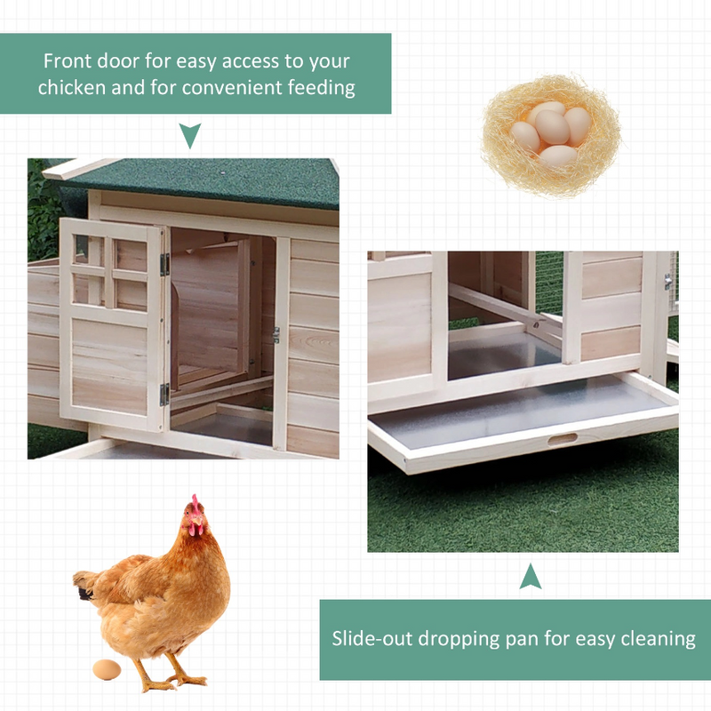 Timberland Trove 77" Small Animal Coop / Hutch - Natural Wood - Seasonal Overstock