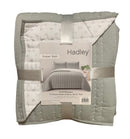 Queen / Full Size Cambridge Grey 3pc Quilt Set by St Clair - Seasonal Overstock