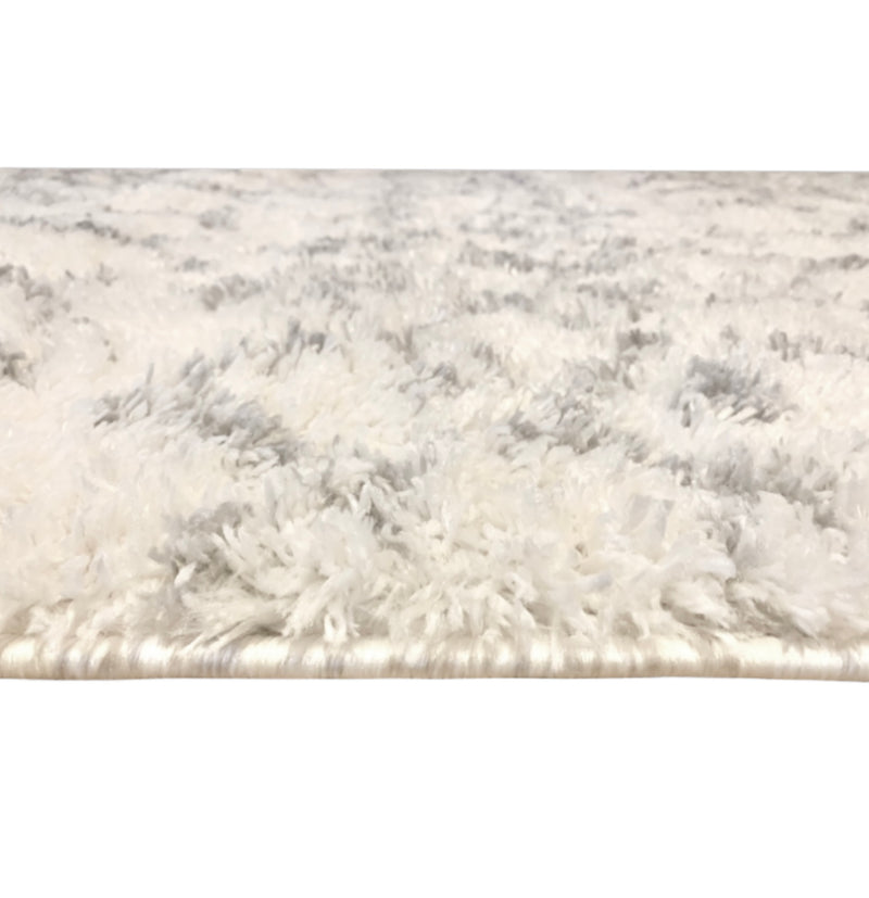 Frayda Ivory / Grey Modern Area Rug by Puffy Comforts - Seasonal Overstock