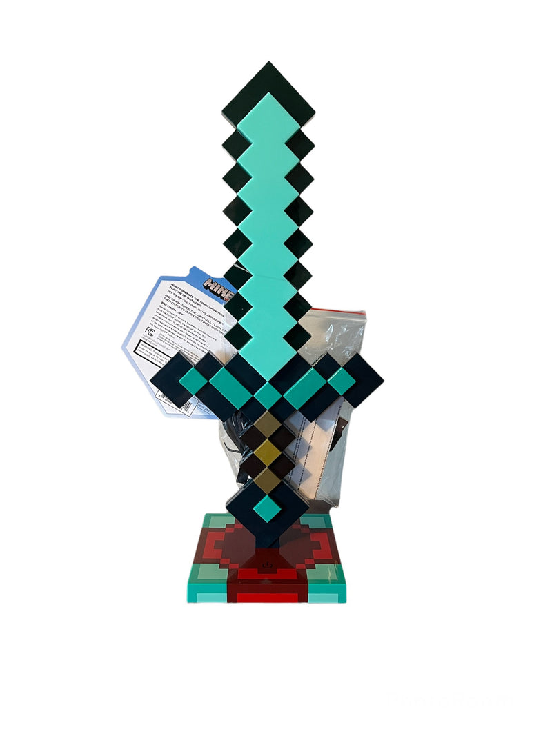 Minecraft Diamond Sword 15.75" Desk Lamp Light - Seasonal Overstock