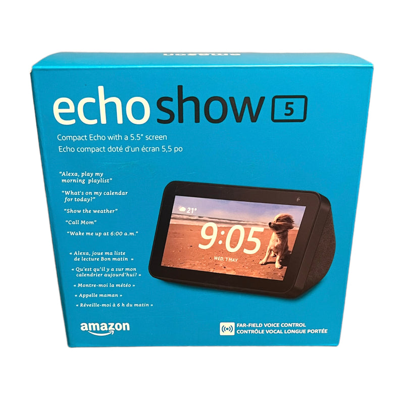 Open Box - Amazon Echo 5 - Charcoal - Seasonal Overstock