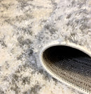 Frayda Ivory / Grey Modern Area Rug by Puffy Comforts - Seasonal Overstock