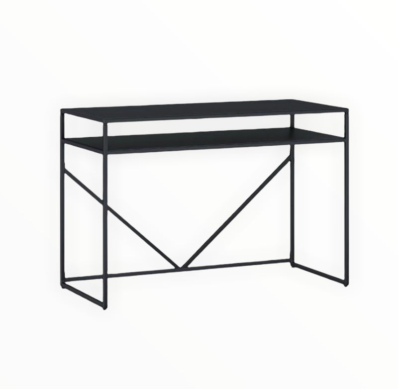 Project 62 Glasgow Metal Writing Desk with Storage - Black - Seasonal Overstock