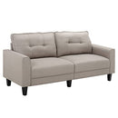 Anna Button Tufted Modern Contemporary Sofa - Beige - Seasonal Overstock