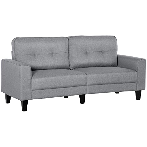 Anna Button Tufted Modern Contemporary Sofa - Grey - Seasonal Overstock