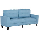 Anna Button Tufted Modern Contemporary Sofa - Blue - Seasonal Overstock